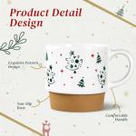 QIKSION Set of 4 Christmas Coffee Mugs