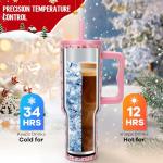 Red Santa & Bear 40 oz Christmas Travel Mug