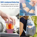 2 Pack Reusable Boba Tea Cups with Straws