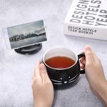 Cute Cat Coffee Mug with Phone Holder Lid