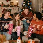 Red Santa & Bear 40 oz Christmas Travel Mug