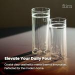 Double Wall Transparent Glass Cup 420ml