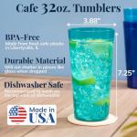 12-Pack of 32 oz Coastal Acrylic Tumblers