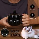 Cute Cat Coffee Mug with Phone Holder Lid
