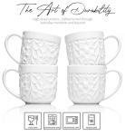 Set of 4 Nature-Inspired Ceramic Espresso Cups