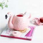 34 oz Pink Flamingo Porcelain Teapot