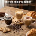 Yiyiring Set of 8 Double Wall Espresso Cups