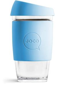 JOCO Travel-Friendly 16oz Reusable Glass Coffee Cup