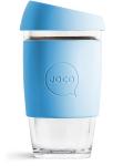 JOCO Travel-Friendly 16oz Reusable Glass Coffee Cup