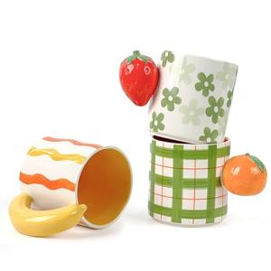 Funny Fruit-Shaped Stackable Coffee Mug Set