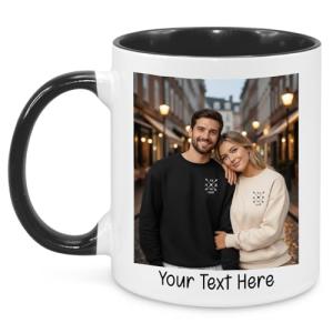 Custom Photo Mug with Personalized Text Design