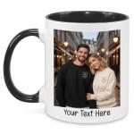 Custom Photo Mug with Personalized Text Design