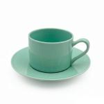 Mint Green 8oz Porcelain Cappuccino Cup Set