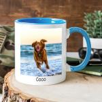 Custom Photo Mug with Personalized Text Design