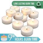 40 Pack Oversized Clear Tea Light Candles