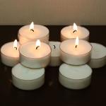 40 Pack Oversized Clear Tea Light Candles