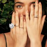 RechicGu Polish Silver Vintage Fairytale 3D Tea Cup Saucer Ring Party Fairy Tale Hatter Wonderland Cosplay Fancy Dress