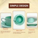 Mint Green 8oz Porcelain Cappuccino Cup Set