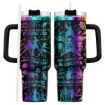 fat mummy Hunter Tumbler 40oz Laser Engraved Cup with Handle and Straw, Cartoon Pop Hunter Aesthetic Stainless Steel Insulated Mug, Gift for Girls Teens K-Pop Fans