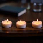 40 Pack Oversized Clear Tea Light Candles