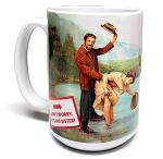 Mean Muggin Creek15 Fluid Ounce Ceramic Mug/Cup - Full Wrap Artwork- Giftable Foam Box Protection - Funny Schitt's