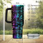 fat mummy Hunter Tumbler 40oz Laser Engraved Cup with Handle and Straw, Cartoon Pop Hunter Aesthetic Stainless Steel Insulated Mug, Gift for Girls Teens K-Pop Fans