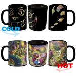 Morphing Mugs Disney – Alice in Wonderland – Cheshire Cat and the Mad Hatter’s Tea Party - One 16 oz Heat Sensitive Clue Mug – Full Image Revealed When HOT Liquid Is Added