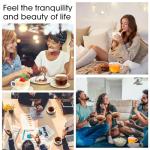 Sliner 6 Sets 16 oz Fall Large Glass Coffee Mugs Gifts with Bamboo Lids Spoons Handle Vintage Clear Glass Tea Cups Jumbo Cute Coffee Bar Accessories for Thanksgiving Hot Cold Iced Beverage Glassware