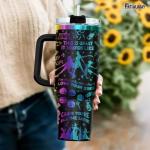 fat mummy Hunter Tumbler 40oz Laser Engraved Cup with Handle and Straw, Cartoon Pop Hunter Aesthetic Stainless Steel Insulated Mug, Gift for Girls Teens K-Pop Fans