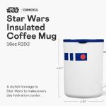 Corkcicle Classic Coffee Mug - Triple Insulated Stainless Steel for Travel - Shatter-Proof Lid - Keeps Drink Hot Over 3 Hours - Holiday Mug Gift - Great for Gifting Warmth - 16 oz - R2-D2