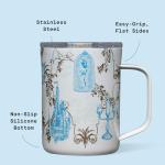 Corkcicle Classic Coffee Mug - Triple Insulated Stainless Steel for Travel - Shatter-Proof Lid - Keeps Drink Hot Over 3 Hours - Holiday Mug Gift - Great for Gifting Warmth - 16 oz - Princess Belle