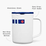 Corkcicle Classic Coffee Mug - Triple Insulated Stainless Steel for Travel - Shatter-Proof Lid - Keeps Drink Hot Over 3 Hours - Holiday Mug Gift - Great for Gifting Warmth - 16 oz - R2-D2