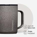 Corkcicle Classic Coffee Mug - Triple Insulated Stainless Steel for Travel - Shatter-Proof Lid - Keeps Drink Hot Over 3 Hours - Holiday Mug Gift - Great for Gifting Warmth - 16 oz - Steel Shadow