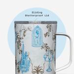 Corkcicle Classic Coffee Mug - Triple Insulated Stainless Steel for Travel - Shatter-Proof Lid - Keeps Drink Hot Over 3 Hours - Holiday Mug Gift - Great for Gifting Warmth - 16 oz - Princess Belle