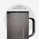 Corkcicle Classic Coffee Mug - Triple Insulated Stainless Steel for Travel - Shatter-Proof Lid - Keeps Drink Hot Over 3 Hours - Holiday Mug Gift - Great for Gifting Warmth - 16 oz - Steel Shadow