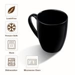 Large Black Coffee Mug with Handle - 16 oz