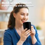 Large Black Coffee Mug with Handle - 16 oz