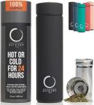 Zen Tea Thermos with Infuser - 15oz Black