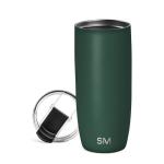 Simple Modern Travel Coffee Mug Tumbler with Flip Lid | Reusable Insulated Stainless Steel Cold Brew Iced Coffee Cup Thermos | Gifts for Women Men Him Her | Voyager Collection | 20oz | Forest