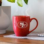 Rico Industries NFL Football San Francisco 49ers Primary 16 oz Team Color Laser Engraved Ceramic Coffee Mug