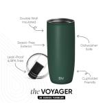 Simple Modern Travel Coffee Mug Tumbler with Flip Lid | Reusable Insulated Stainless Steel Cold Brew Iced Coffee Cup Thermos | Gifts for Women Men Him Her | Voyager Collection | 20oz | Forest