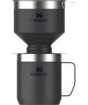 STANLEY Perfect Brew Pour Over Set | 12 oz Camp Mug with Lid Included | Drip Coffee Maker with Reusable Filter | Insulated Stainless Steel | BPA-Free | Black 2.0