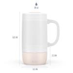 Ello Jane 18oz Ceramic Travel Mug with Handle, Splash-Resistant Slider Lid and Built-in Coaster, Perfect for Coffee and Tea, BPA Free, Dishwasher Safe, Gift for Him Her Mother's Day Birthday, Sandbar