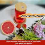 TERESRY 4 Pack Bamboo Lids for Glass with Straw Hole, 2.75 inch/70 mm Wooden Lids for 16 OZ Beer Can Cups, Replacement Canning Lids for Regular Mouth 20 OZ 24 OZ Glass