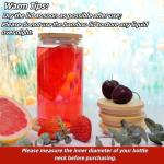 TERESRY 4 Pack Bamboo Lids for Glass with Straw Hole, 2.75 inch/70 mm Wooden Lids for 16 OZ Beer Can Cups, Replacement Canning Lids for Regular Mouth 20 OZ 24 OZ Glass