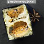 Ebrima Bone China Cup & Saucer Set, European Tea Cup Set with Spoon, Vintage Ceramic Coffee Cups for Home, Kitchen, Wedding, Christmas Gift