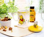 Silver Buffalo Disney Winnie the Pooh Eating Honey Ceramic Mug with Sculpted 3D Bee Lid, 18 Ounces