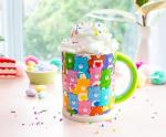 Silver Buffalo Care Bears Allover Print Ceramic Mug With Rainbow Handle | Holds 20 Ounces