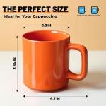 Taxenxar Ceramic Coffee Mugs, 12 Oz, Set of 4 - Solid Colors, Comfortable Handles - Gifts for Women and Men, Friends - Microwave and Dishwasher Safe