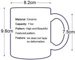 BZOBN Ceramic Coffee Mug with Minimalist Expression Design, White, 11 Oz, Novelty Tea Cup for Anniversary, Birthday, Christmas Gift (Man Face)